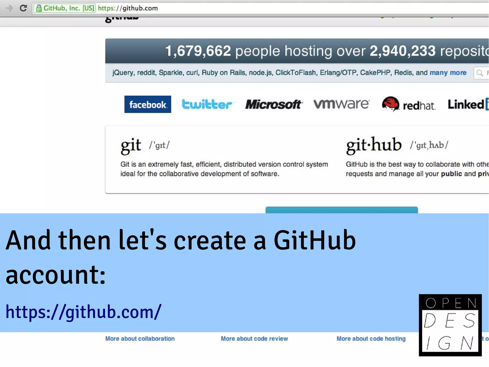 And then let's create a GitHub
account:
https://github.com/
 