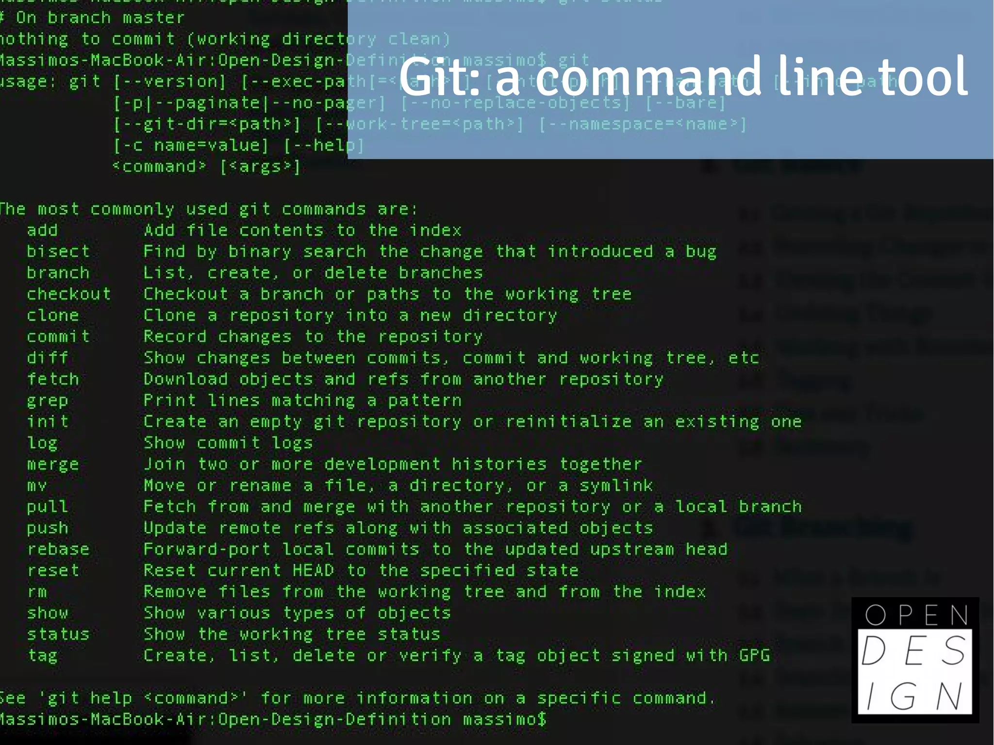 Git: a command line tool
 