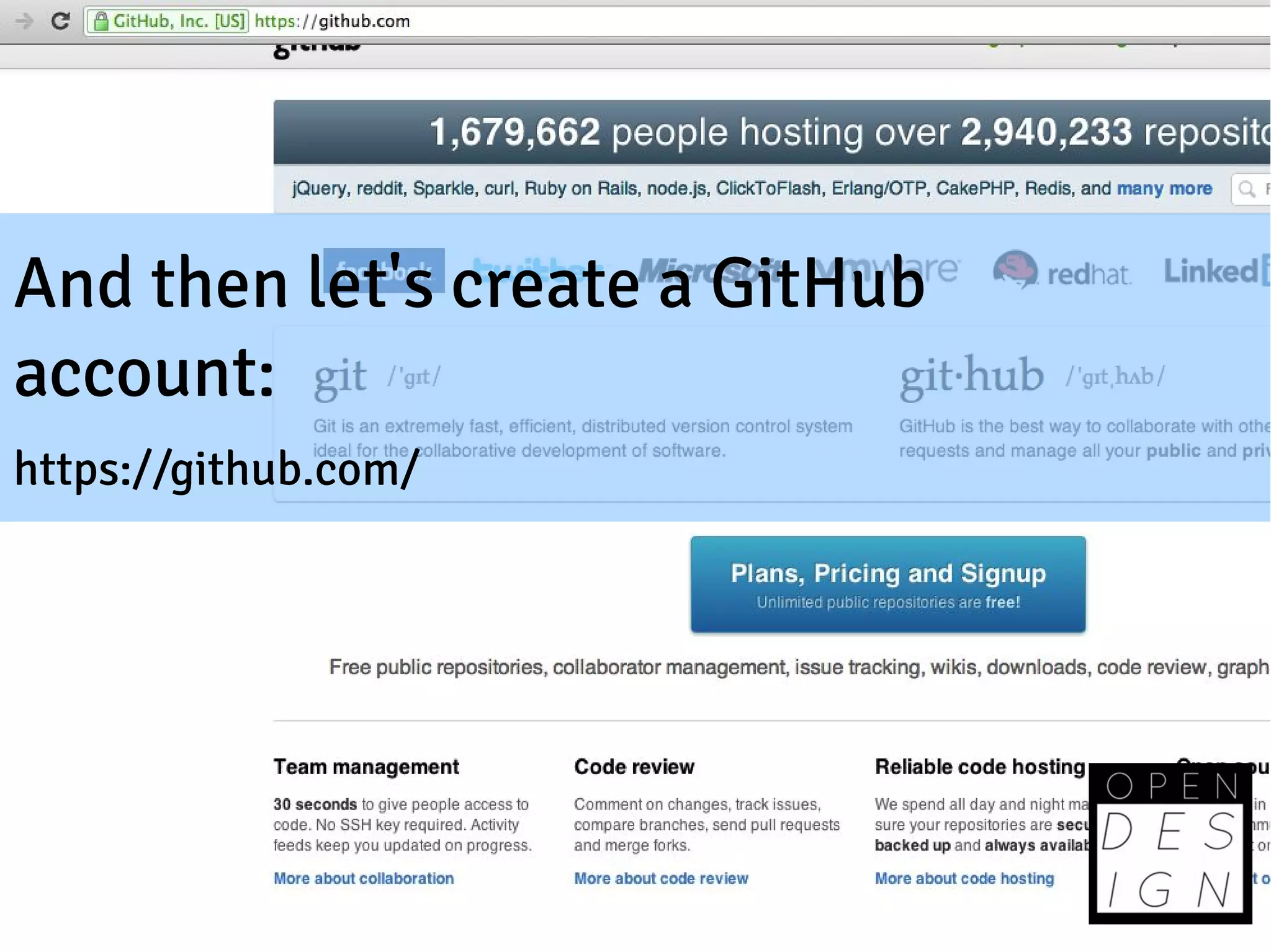 And then let's create a GitHub
account:
https://github.com/
 