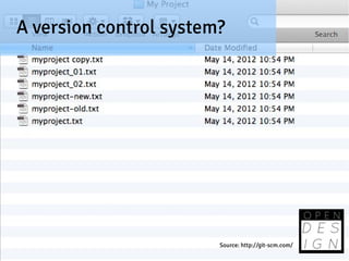 A version control system?




                        Source: http://git-scm.com/
 