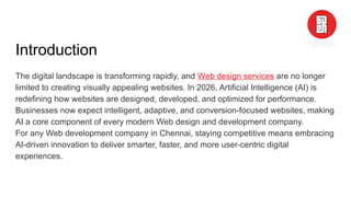 How Web Design Services Are Evolving with AI in 2026 | PPTX