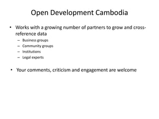 Open Development Cambodia | PPTX