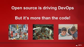 Open source is driving DevOps
But it’s more than the code!
 
