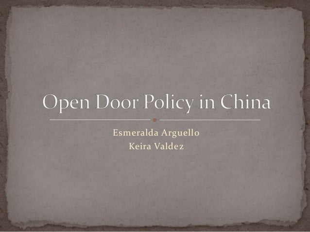 Open Door Policy In China