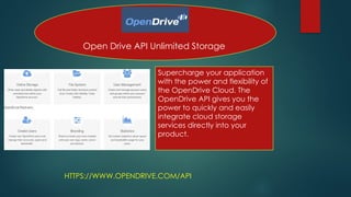 Open Drive API best Unlimited Cloud Storage | PPTX