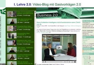 I. Lehre 2.0 : Video-Blog mit Gastvorträgen 2.0 