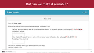 But can we make it reusable? 
Unless otherwise specified this work is licensed under a Creative Commons Attribution 4.0 In...