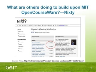 Project Greenfield: A New Way of Thinking about MIT OpenCourseWare