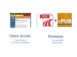 Copier/Coller,       Pas de DRM
Imprimer, enregistrer   Sans quota
 