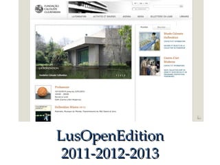 LusOpenEdition 2011-2012-2013 