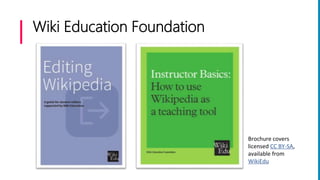 Wiki Education Foundation
Brochure covers
licensed CC BY-SA,
available from
WikiEdu
 