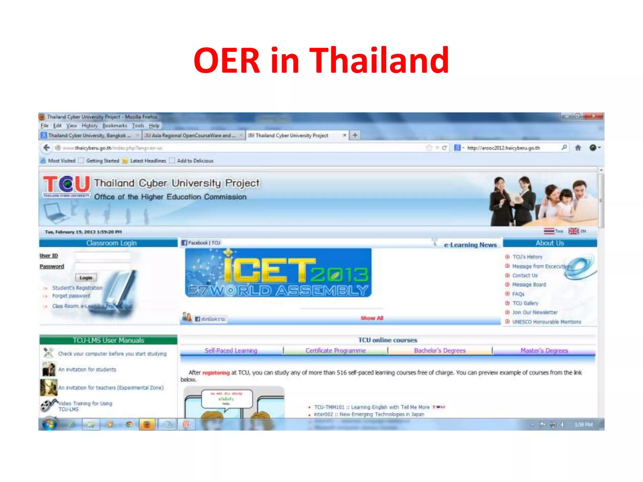 OER in Thailand
 
