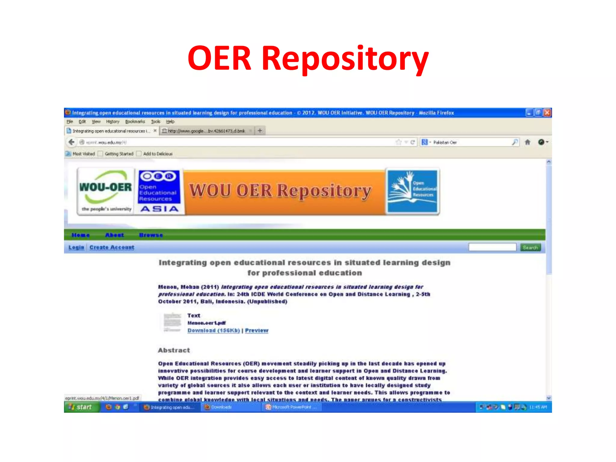OER Repository
 