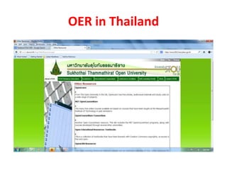 OER in Thailand
 