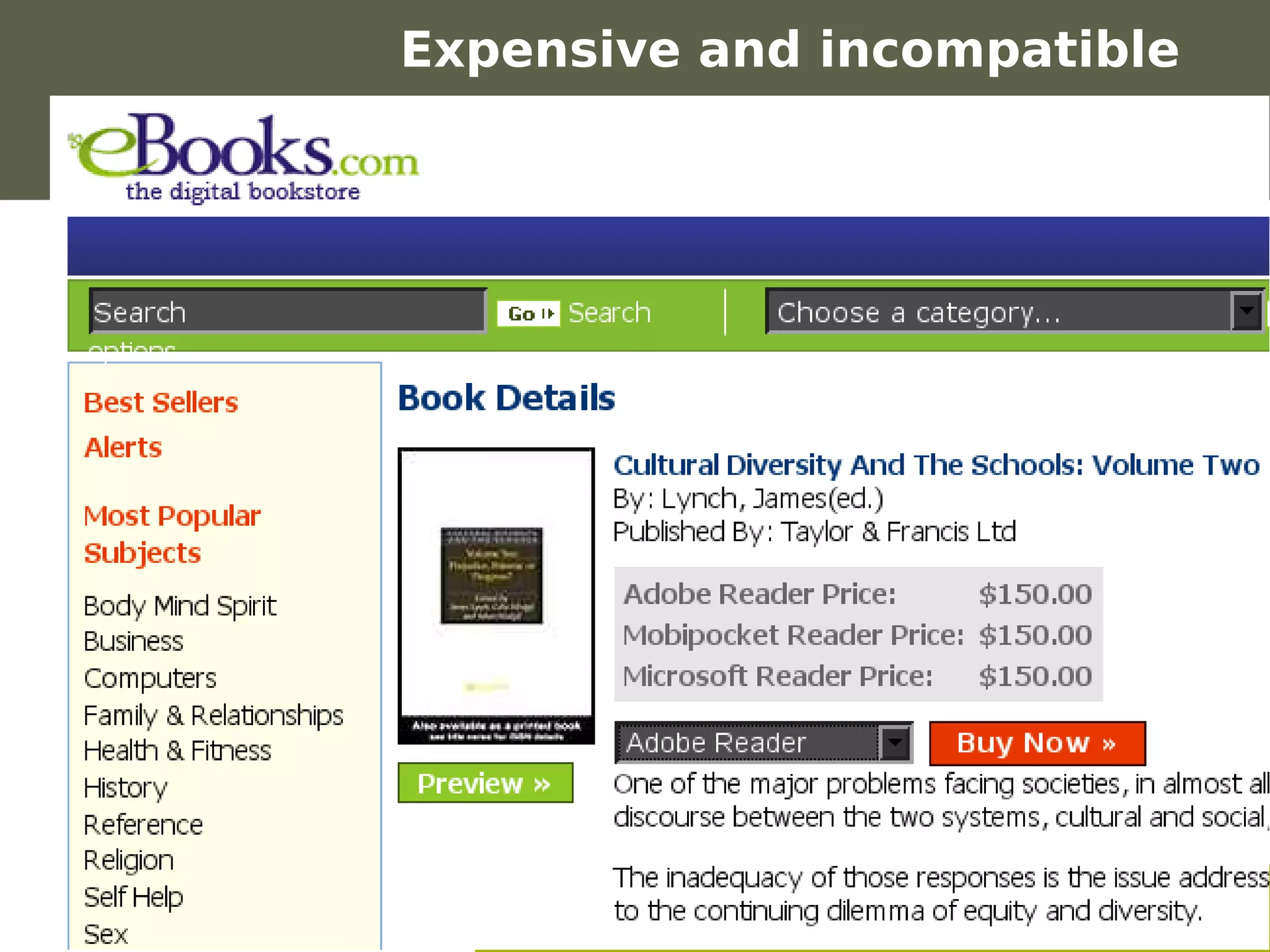 Expensive and incompatible




                                                Frederik Questier
Werken met portfolio's                                 May 2011
04/10/05 | pag. 12                                            12
 