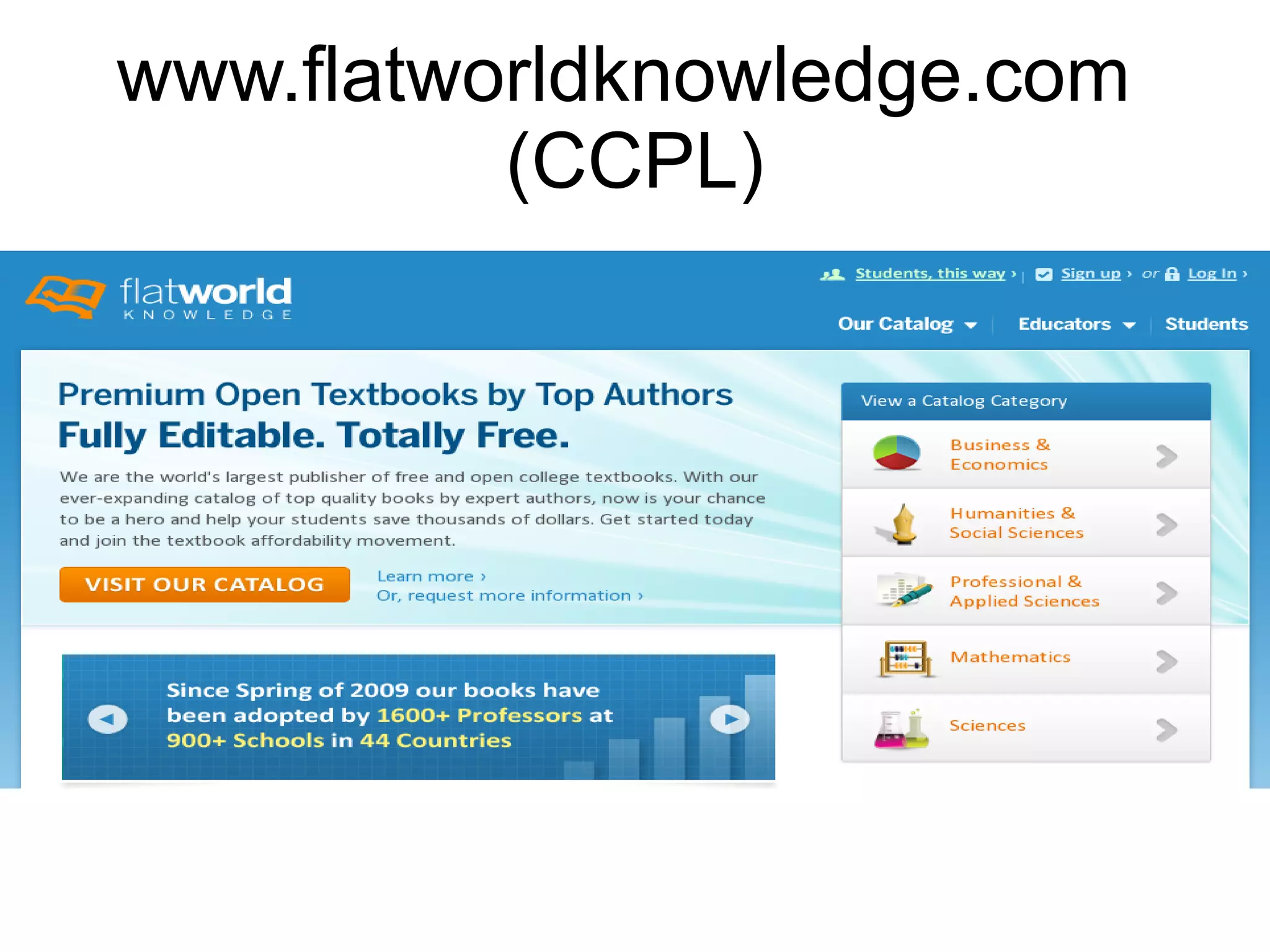 www.flatworldknowledge.com
          (CCPL)
 