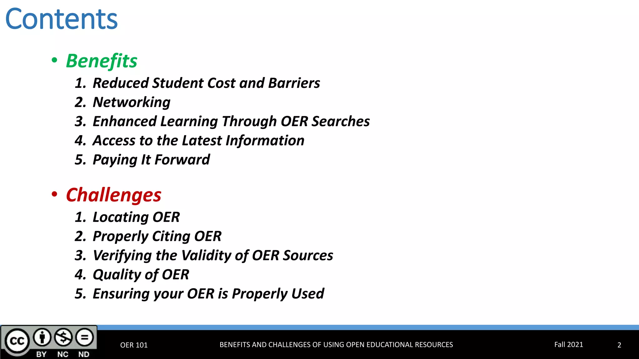 Open Educational Resources Benefits and Challenges | PPTX