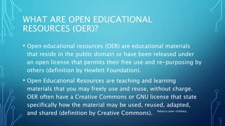 Open Educational Resources (OER) - Benefits and Challenges | PPTX