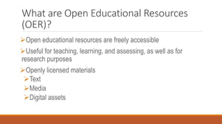 Open educational resources ppt | PPTX