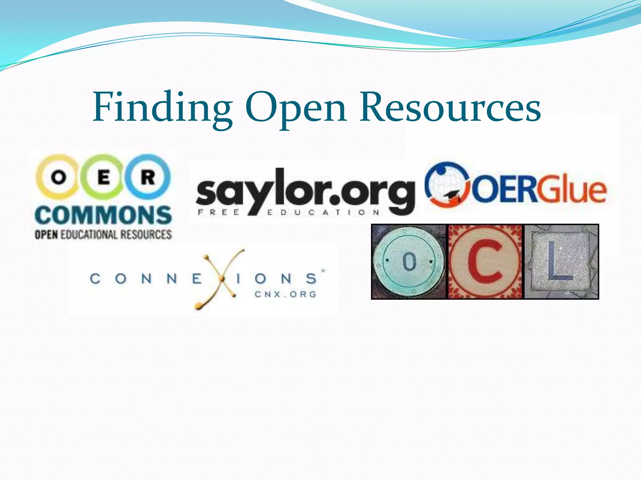 Finding Open Resources
 