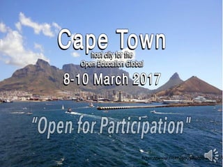 Cape Town: host city for the OEC 2017
(7-10 March)
https://www.flickr.com/photos/barbouria
ns/
 