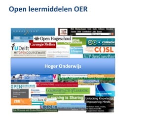 Open leermiddelen OER
Hoger Onderwijs
 