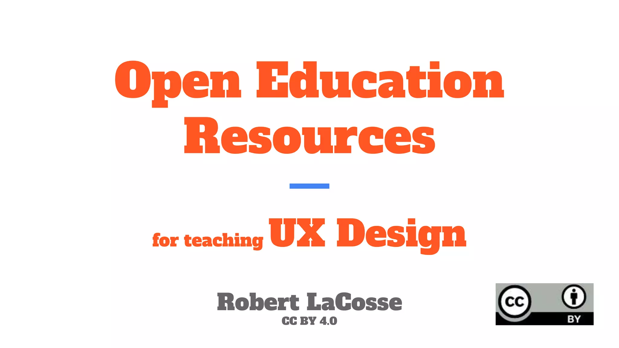 Open education resources ux design | PPT
