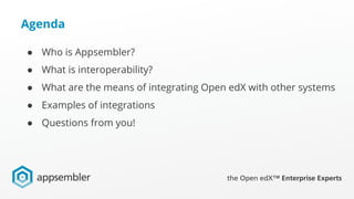 Open edX & Interoperability: Making Open edX play nicely with others | PDF