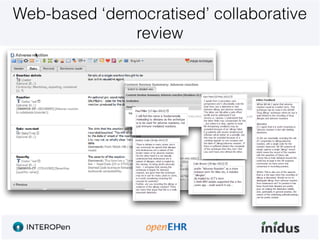 Web-based ‘democratised’ collaborative
review
 