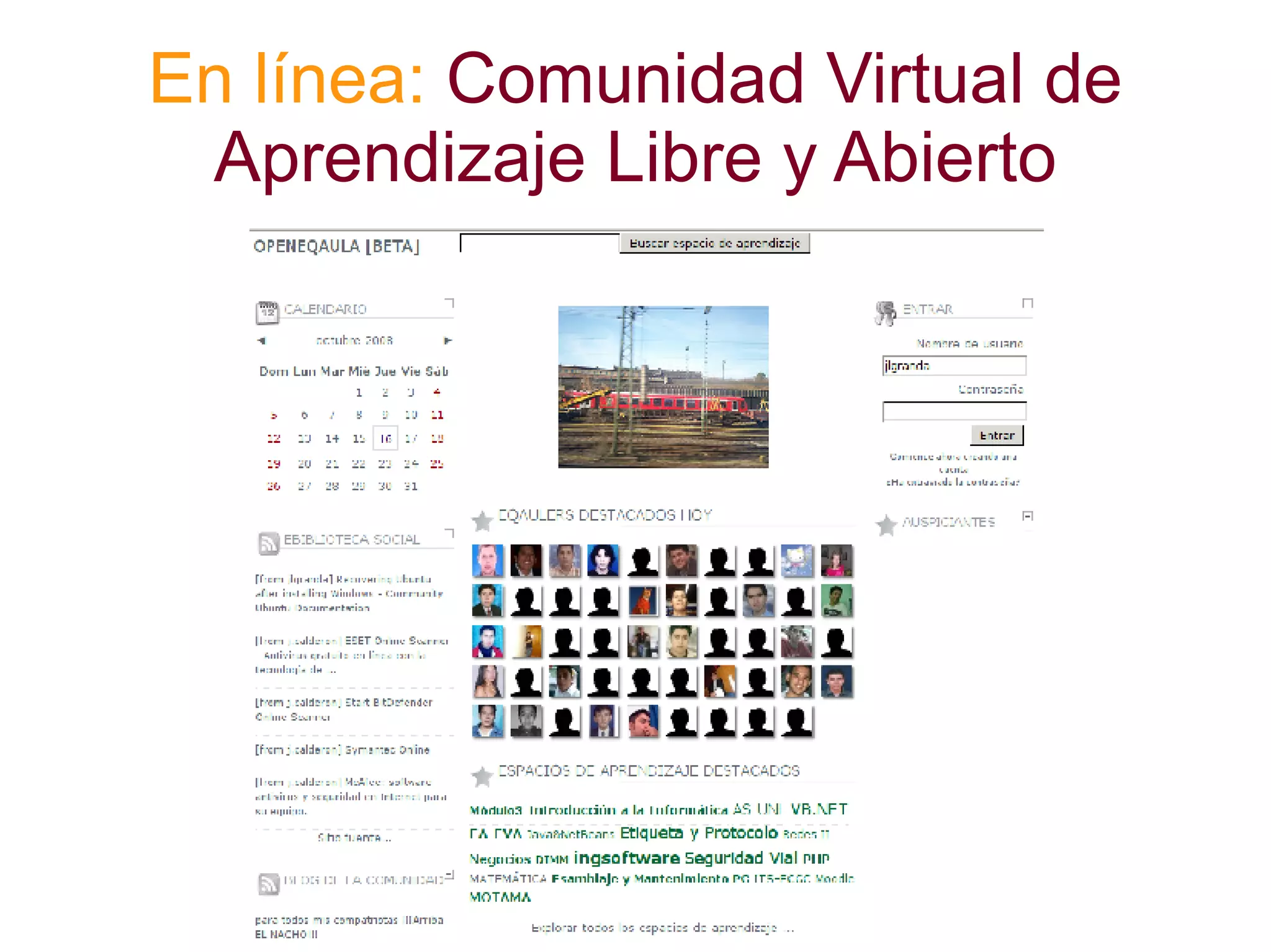 En línea: Comunidad Virtual de Aprendizaje Libre y Abierto