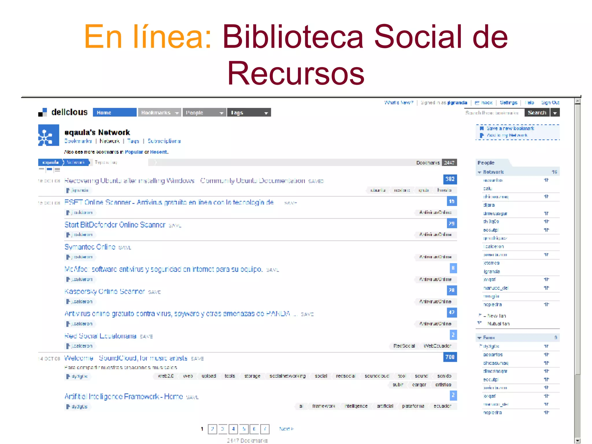 En línea: Biblioteca Social de Recursos