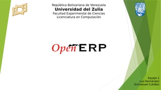 República Bolivariana de Venezuela
Universidad del Zulia
Facultad Experimental de Ciencias
Licenciatura en Computación
Equipo 1
Luz Hernández
Enmanuel Cubillan
 