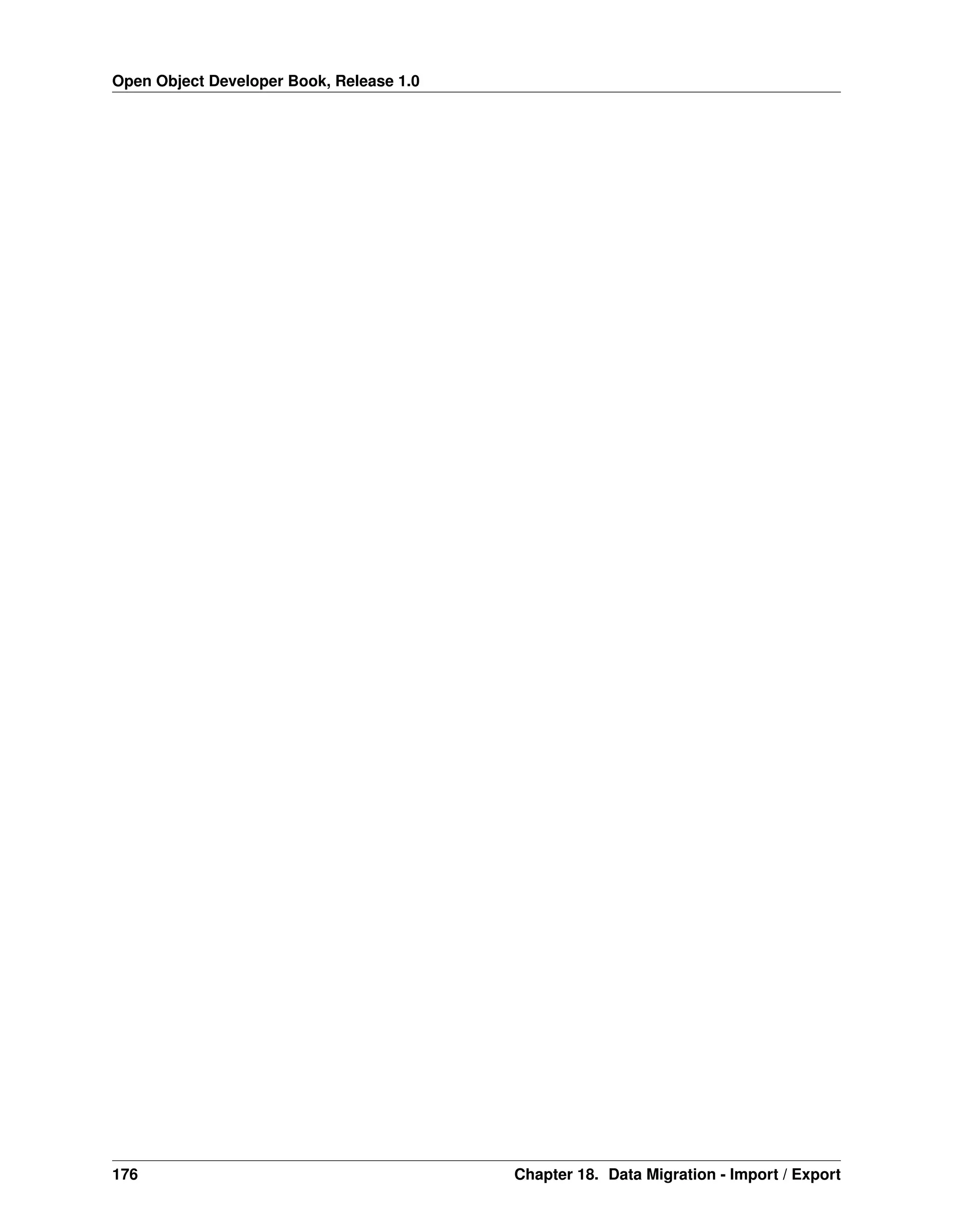 Open Object Developer Book, Release 1.0 176 Chapter 18. Data Migration - Import / Export 