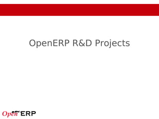OpenERP R&D Projects
 