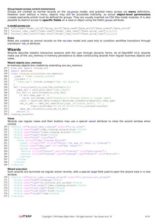 OpenERP Technical Memento | PDF