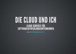 openExperts Talk: die Cloud und ich