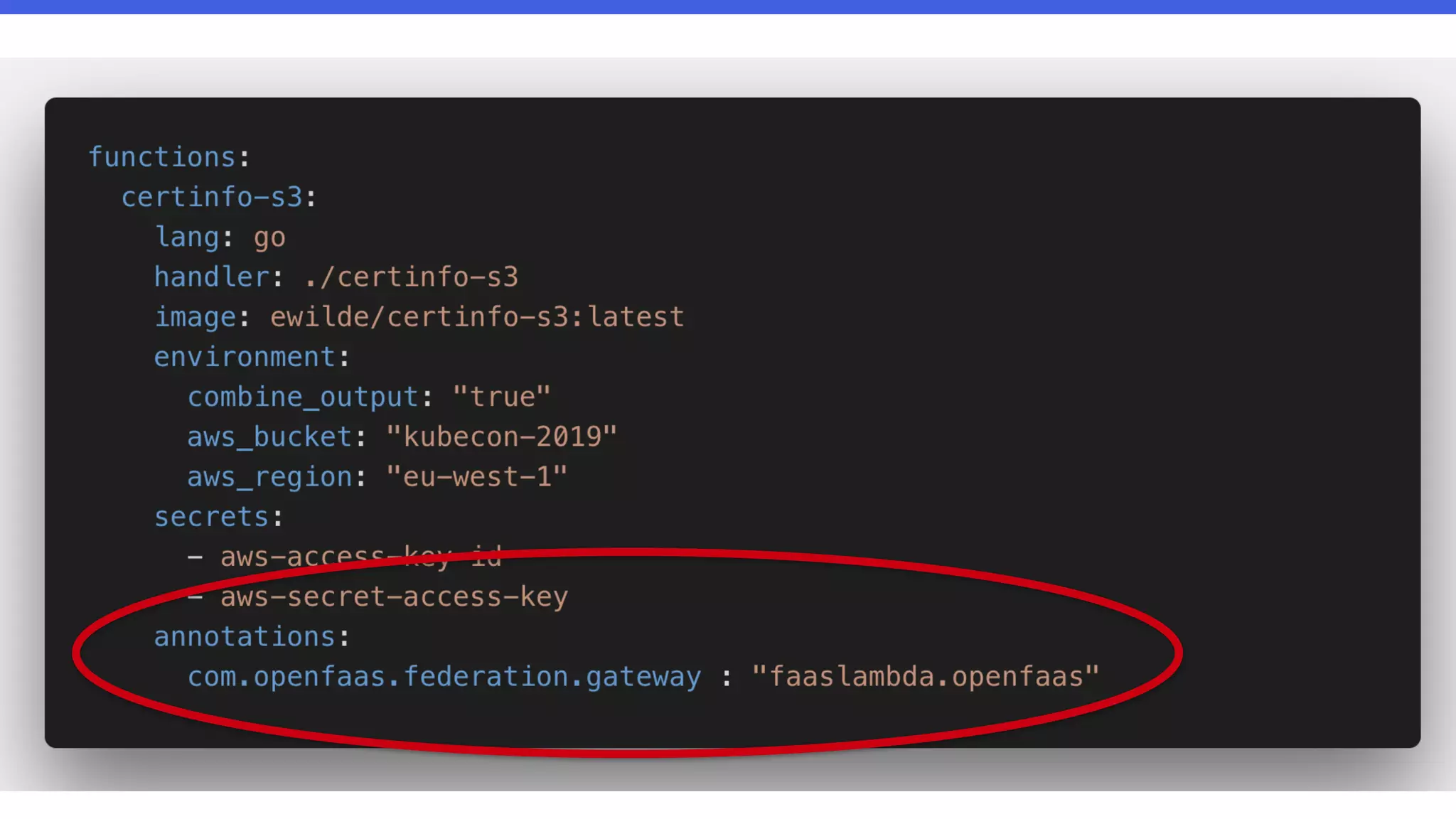 Demo 2 - faas-federation with OpenFaaS
/cert-info
Step 2
 