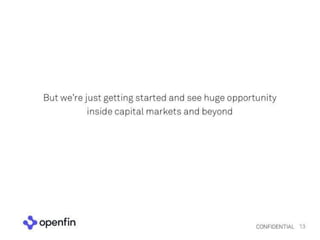 Openfin pitch deck series c