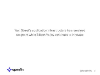 Openfin pitch deck series c