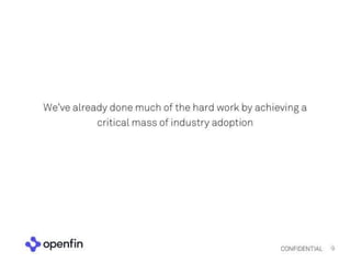 Openfin pitch deck series c