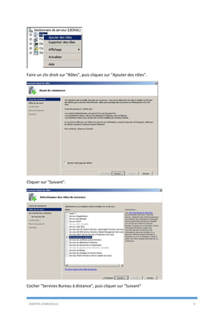 DIMITRI LEMBOKOLO 2
Renseigner les champs puis « Suivant »
Comme cet utilisateur est prévu pour être l’Administrateur openfire, c’est pourquoi je coche
« Le mot de passe n’expire jamais ». Suivant
 