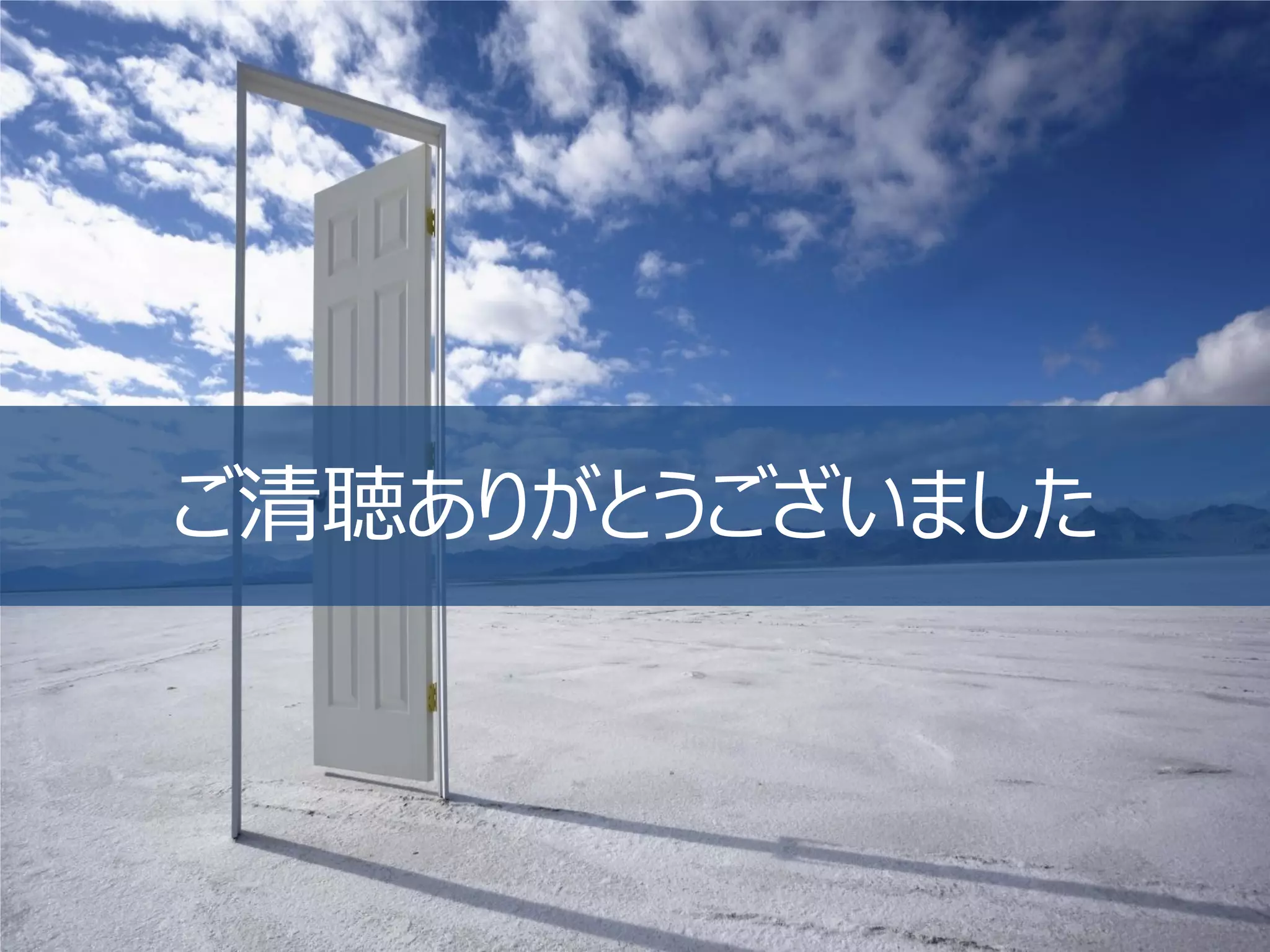 ご清聴ありがとうございました
 