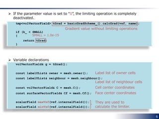 Limited Gradient Schemes in OpenFOAM | PPT