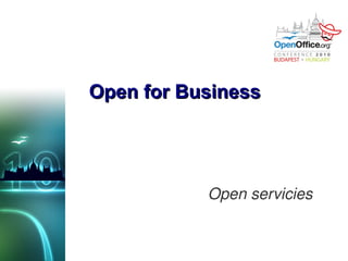 Open for Business Open servicies 