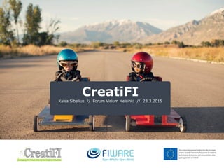 Introduction to FIWARE & CreatiFI