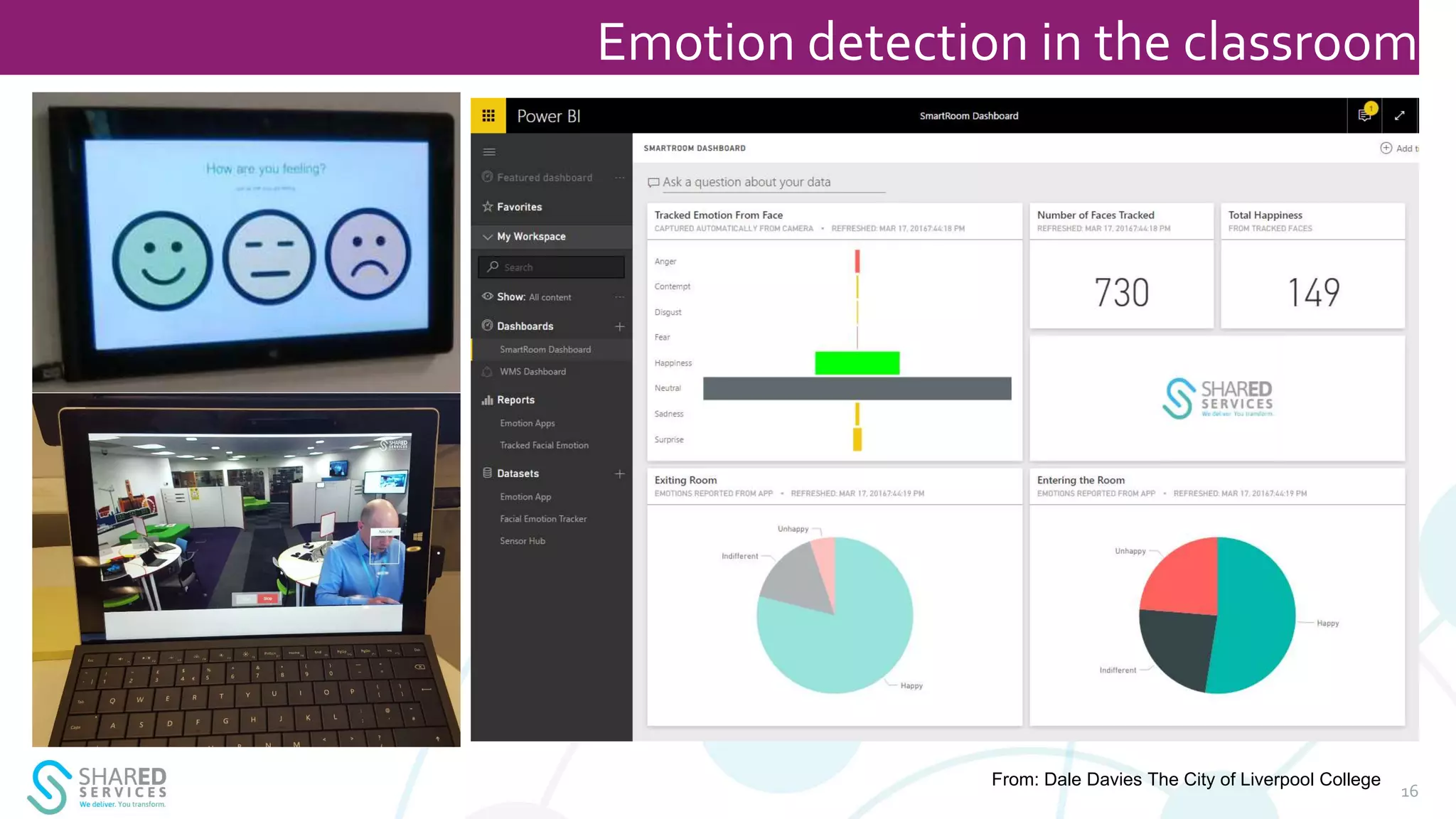 Emotion detection in the classroom
16
From: Dale Davies The City of Liverpool College
 