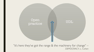 Open for whom: At the Intersection of UDL & Open Practice