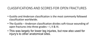 Anderson Classification Open fracture | PPTX