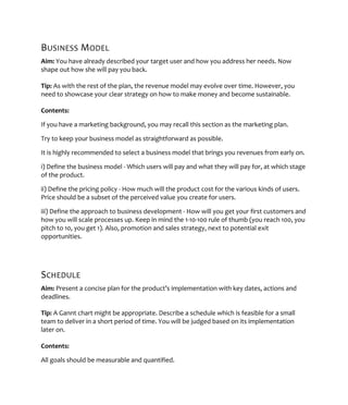 Openfund business plan template (pre seed)