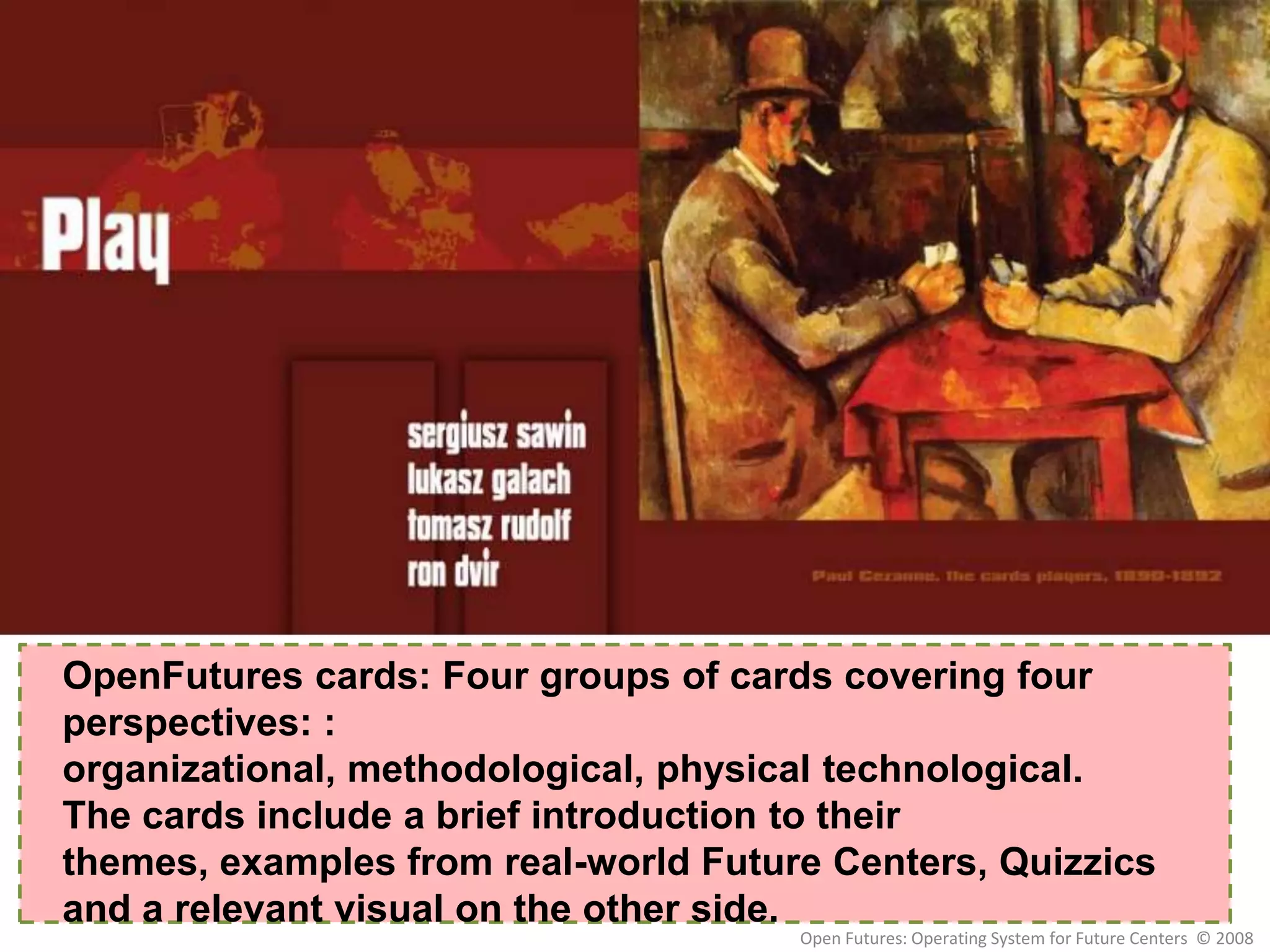 The Knowledge-Creation Process  The SECI model4 Categories of BaFuture Center as Ba 